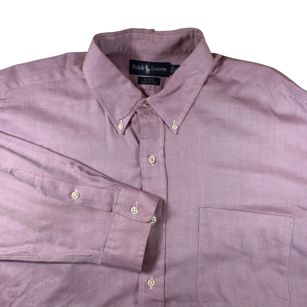 Ralph Lauren Blake Men's XL Purple Button Down Shirt‎ 100% Cotton Casual Dress